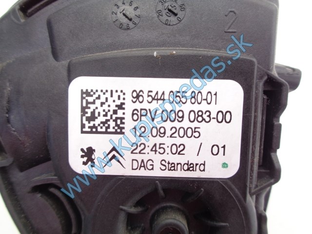 elektronický plynový pedál na citroen c3, 1,4, 9654405580-01